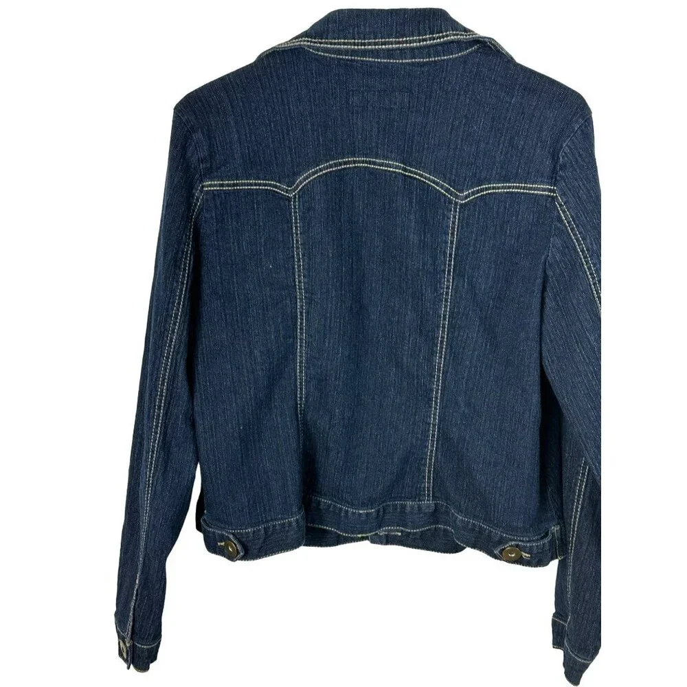 Baccin Size XL Women's Long Sleeve Blue Demin Jacket